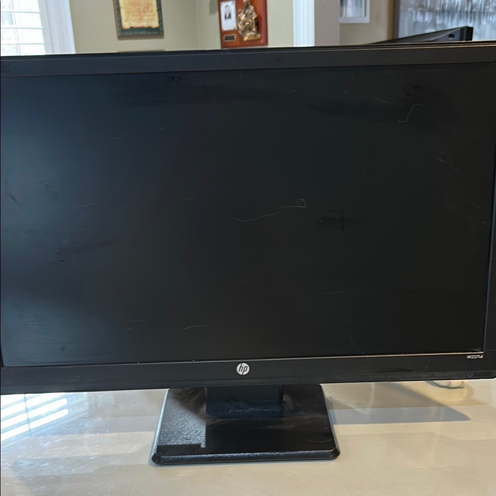 HP Black Computer Monitor